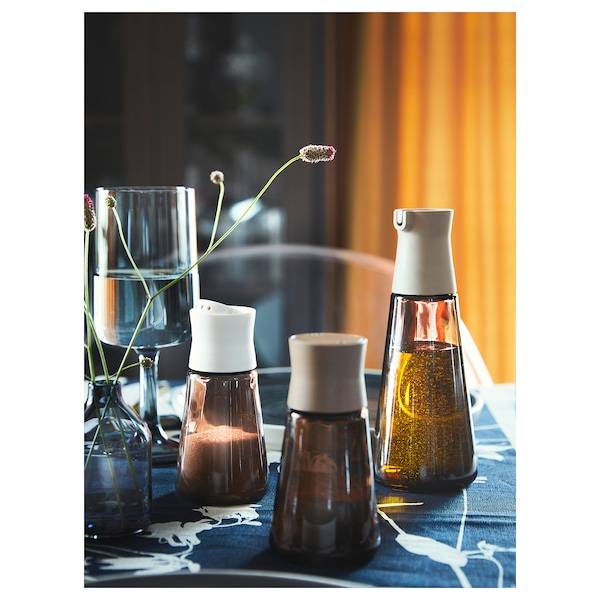 HALVTOM Salz- und Pfefferstreuer, Glas/braun, Schlussverkauf