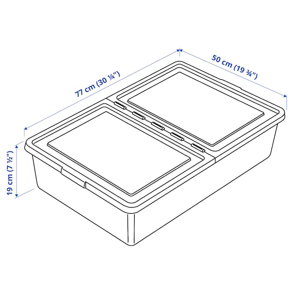 SOCKERBIT Box mit Deckel, weiß, Blitzangebot