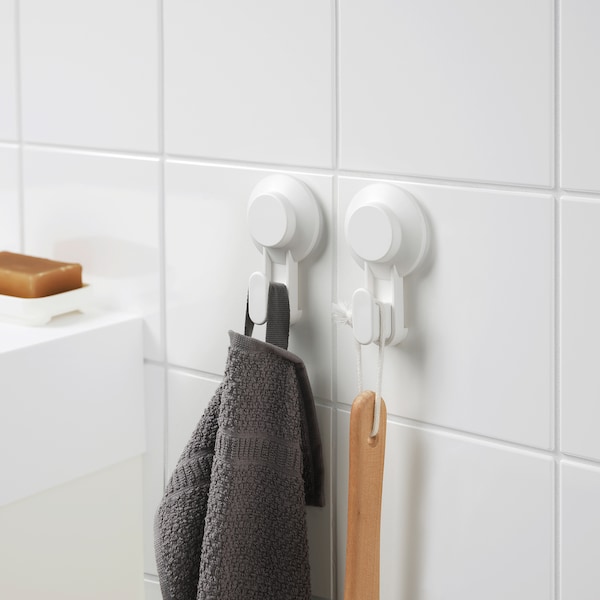 TISKEN Haken mit Saugnapf, weiß Bis zu 60% Rabatt