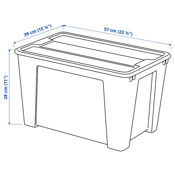 SAMLA Box mit Deckel, transparent, Verkauf