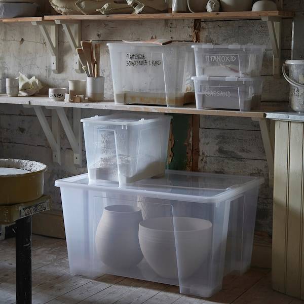 SAMLA Box mit Deckel, transparent, Hotsell