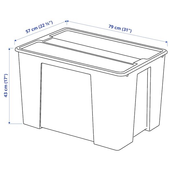 SAMLA Box mit Deckel, transparent, Hotsell