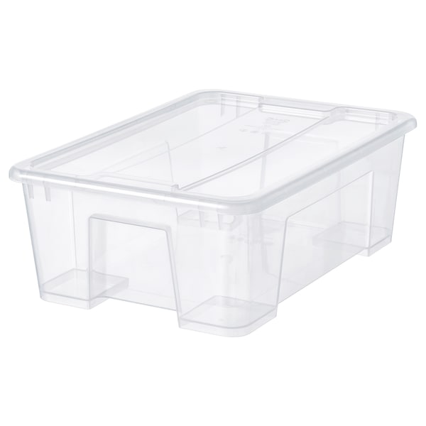 SAMLA Box mit Deckel, transparent,