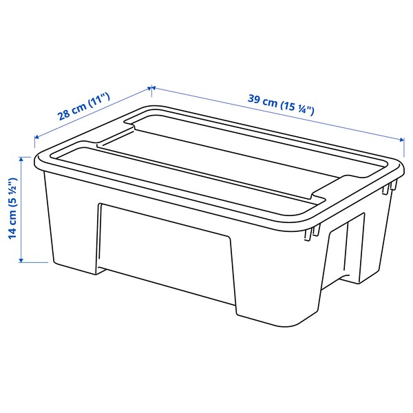 SAMLA Box mit Deckel, transparent, im Angebot