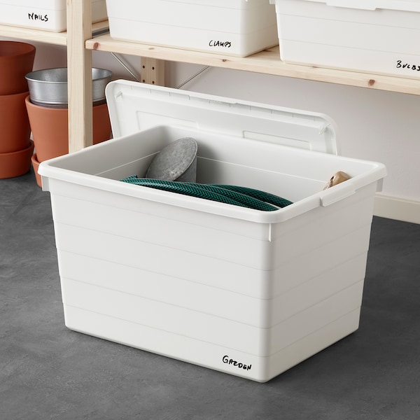 SOCKERBIT Box mit Deckel, weiß, Schlussverkauf