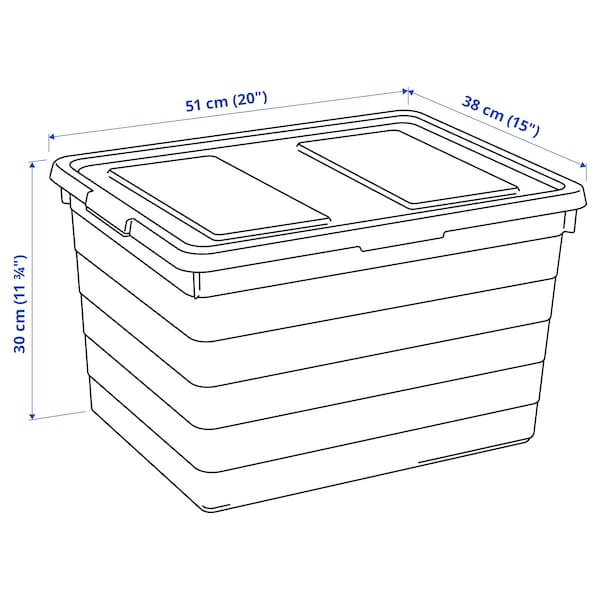 SOCKERBIT Box mit Deckel, weiß, Schlussverkauf