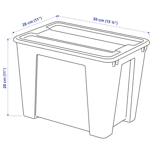 SAMLA Box mit Deckel, transparent, Günstiger Verkauf