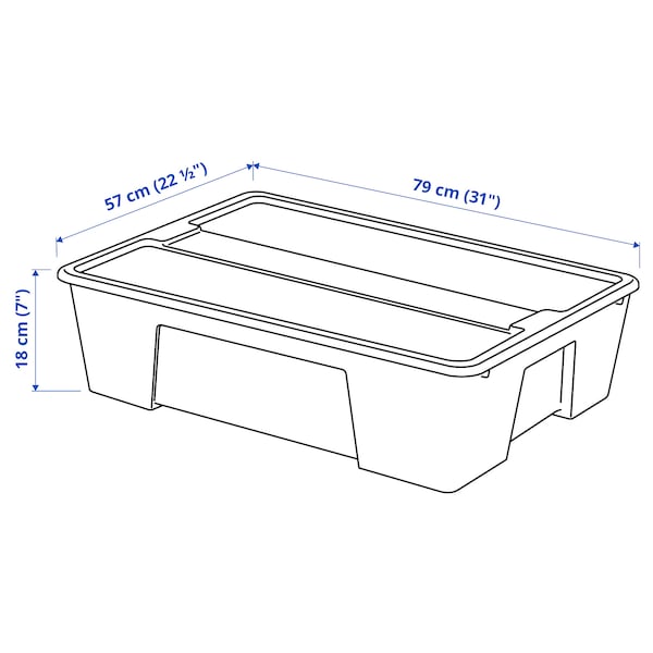 SAMLA Box mit Deckel, transparent, Fabrikverkauf