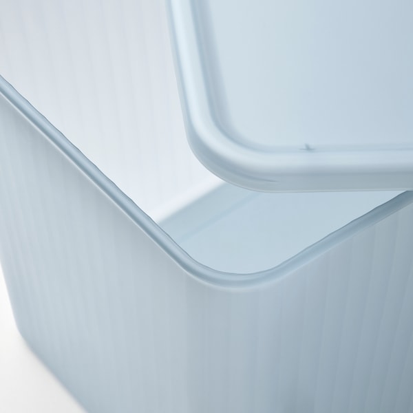 RYKTA Box mit Deckel, transparent graublau, Fabrik Onlineshop