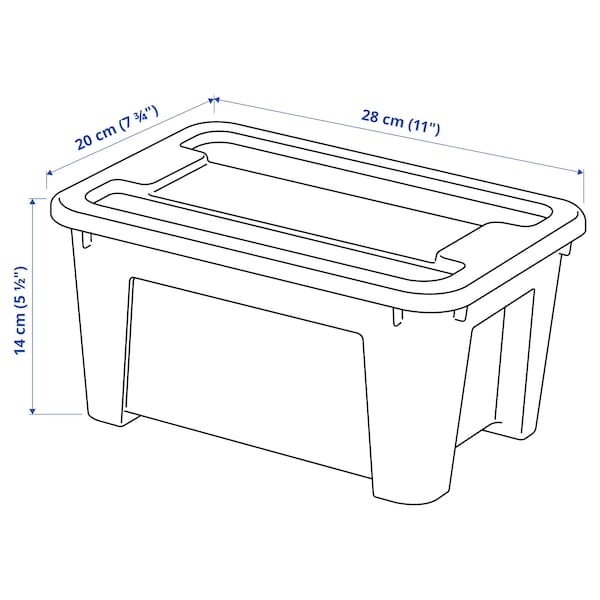 SAMLA Box mit Deckel, transparent, Sonderangebot