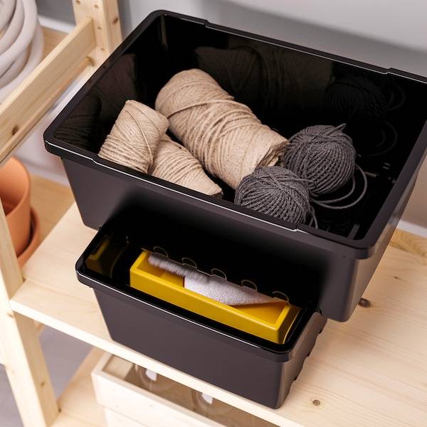 UPPSNOFSAD Box, schwarz, Großer Ausverkauf