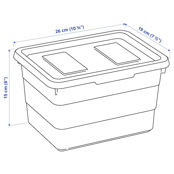 SOCKERBIT Box mit Deckel, graugrün, Flash Sale