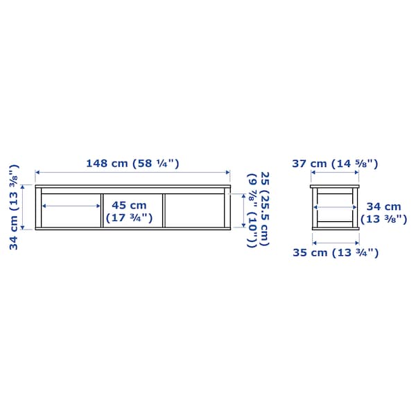 HEMNES Wandregal, weiß gebeizt, Preisnachlass