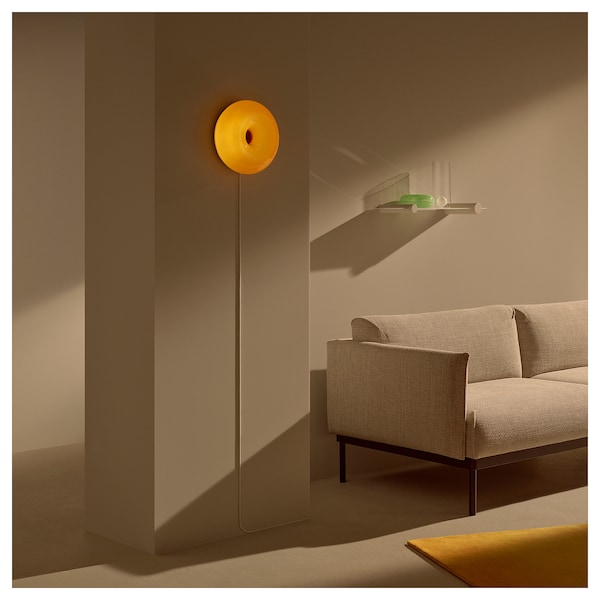 VARMBLIXT Tisch-/Wandleuchte, LED, orange Glas/rund, Exklusive Angebote