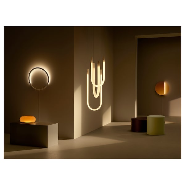VARMBLIXT Tisch-/Wandleuchte, LED, orange Glas/rund, Exklusive Angebote