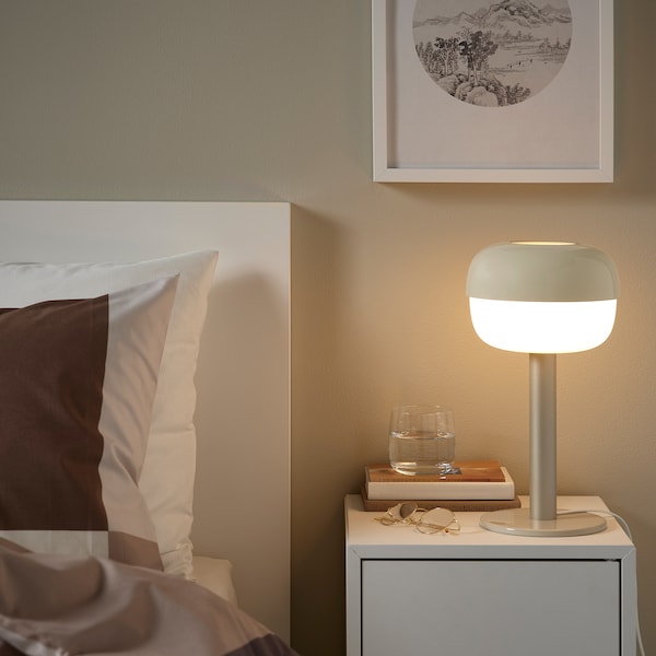 BLÅSVERK Tischleuchte, beige, Blitzangebot
