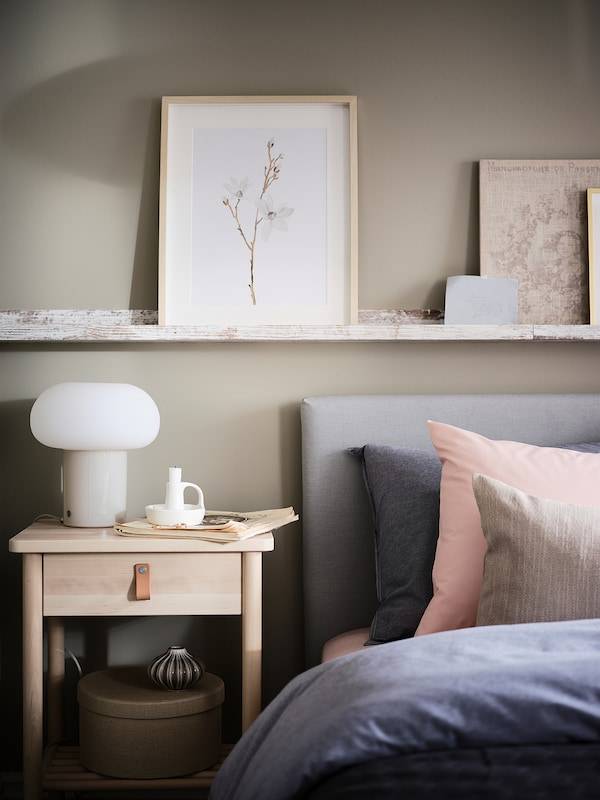 DEJSA Tischleuchte, beige/opalweiß Glas, Räumungsverkauf