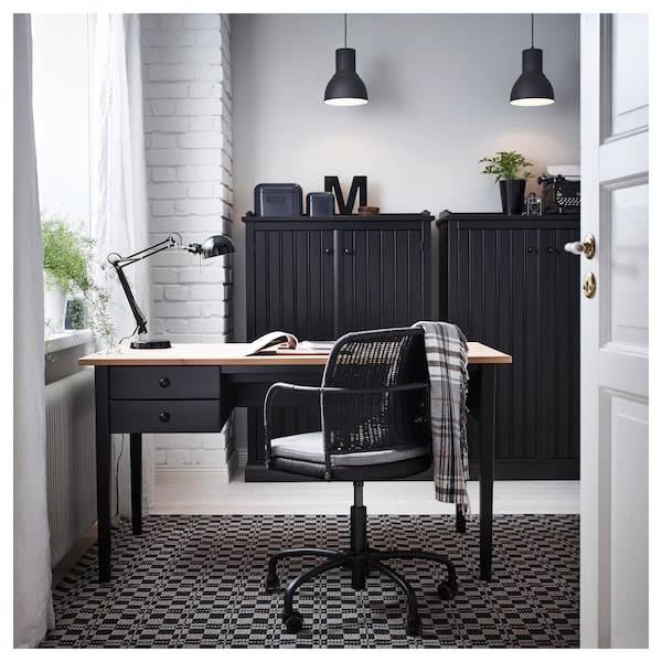 FORSÅ Arbeitsleuchte, schwarz Lagerräumung