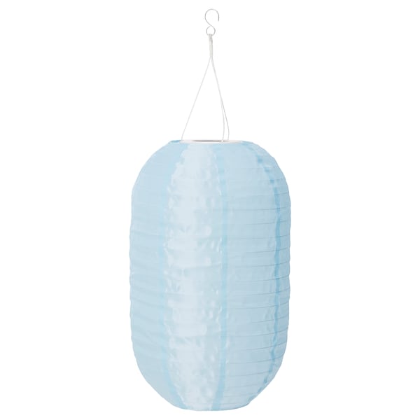 SOLVINDEN Solarhängeleuchte, LED, für draußen/oval hellblau, Preisnachlass