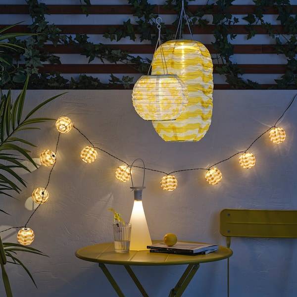 SOLVINDEN Solarhängeleuchte, LED, für draußen rund/gelb Blume, Osterangebot