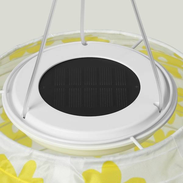 SOLVINDEN Solarhängeleuchte, LED, für draußen rund/gelb Blume, Osterangebot