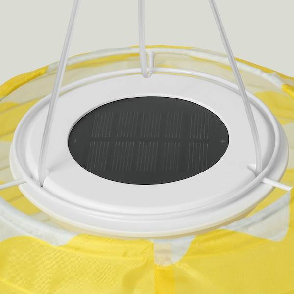 SOLVINDEN Solarhängeleuchte, LED, für draußen oval/gelb Wellen, Valentinstagsangebot