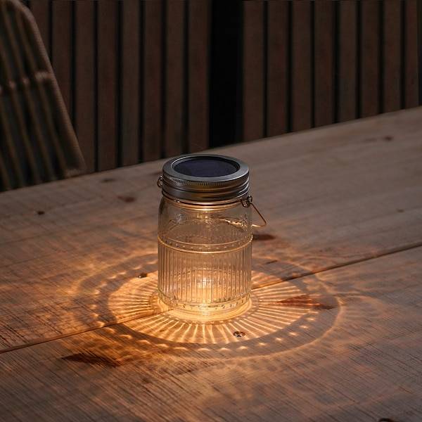 SOLVINDEN Solartischleuchte, LED, für draußen/Glas klar, Riesige Ersparnisse