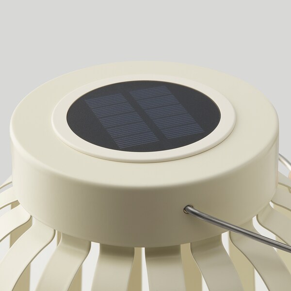 SOLVINDEN Solartischleuchte, LED, beige/Streifen, Kostenlose Rückgabe