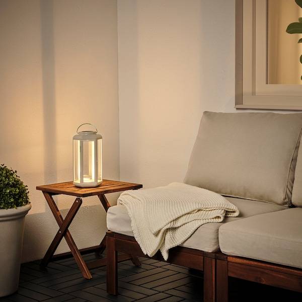 SOLVINDEN Solartischleuchte, LED, Laterne/beige, Begrenzte Freigabe
