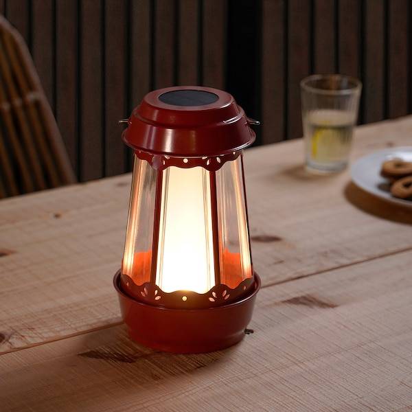 SOLVINDEN Solartischleuchte, LED, Haus/rot, Neueste Stile