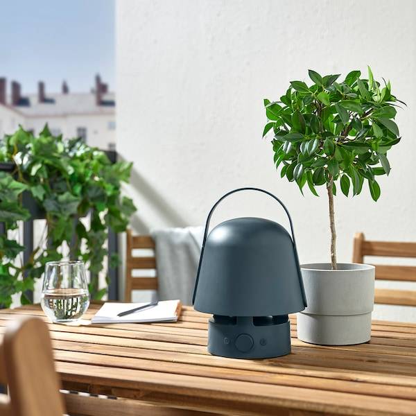 VAPPEBY Leuchte m Bluetooth-Lautsprecher, für draußen/blau Letzter Tag
