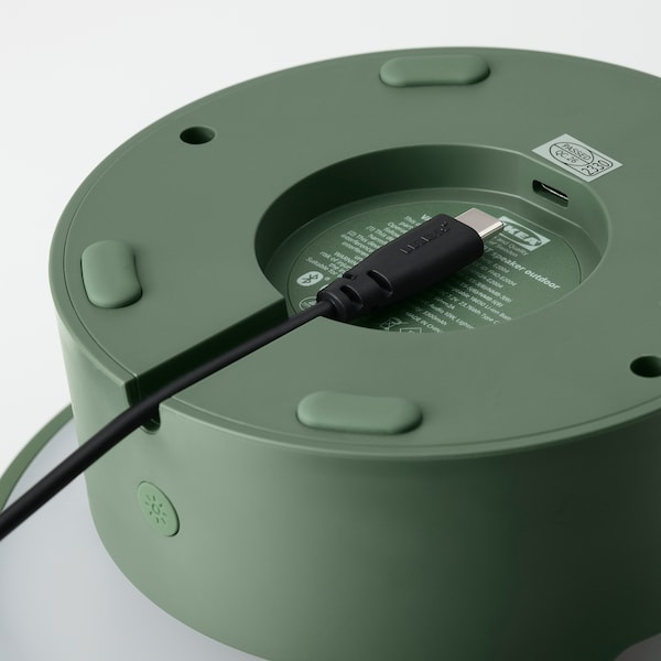 VAPPEBY Leuchte m Bluetooth-Lautsprecher, für draußen/grün Zeitbegrenzte Promotion