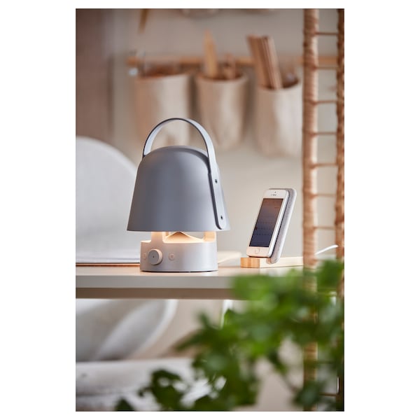 VAPPEBY Leuchte m Bluetooth-Lautsprecher, für draußen/grau Bis zu 50% Rabatt