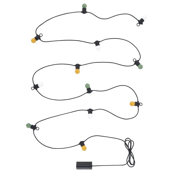 SOLVINDEN Lichterkette (12), LED, batteriebetrieben/für draußen bunt Fabrikladen
