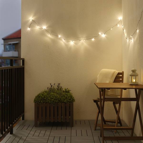 LEDLJUS Lichterkette (24), LED, für draußen schwarz Black Friday Preise