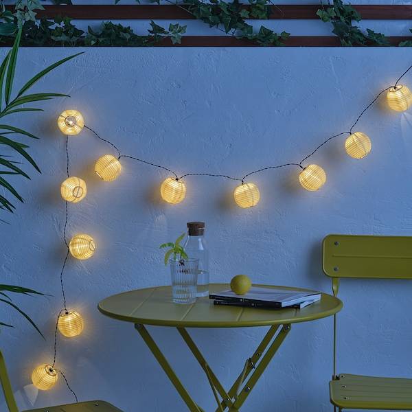 SOLVINDEN Lichterkette (12), LED, für draußen/batteriebetrieben gelb Im Verkauf