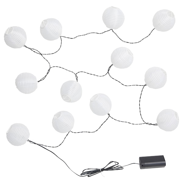 SOLVINDEN Lichterkette (12), LED, für draußen/batteriebetrieben weiß zollfrei