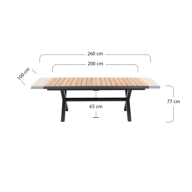 Siena Garden Sincro Ausziehtisch Teakholz FSC® 100 % natur Großer Ausverkauf