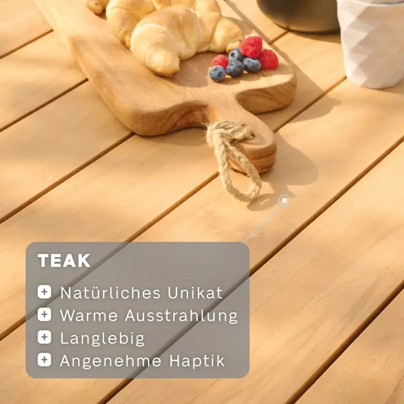 Siena Garden Tirana Ausziehtisch Teakholz FSC® 100 % natur Weihnachtsangebot