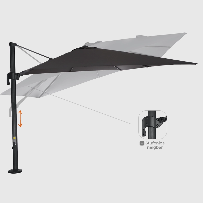 Siena Garden Alphawing N+ Ampelschirm 300x300 cm eckig Vatertagsangebot