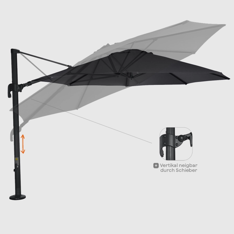 Siena Garden Alphawing N+ Ampelschirm Ø 350 cm rund Jubiläumsangebot