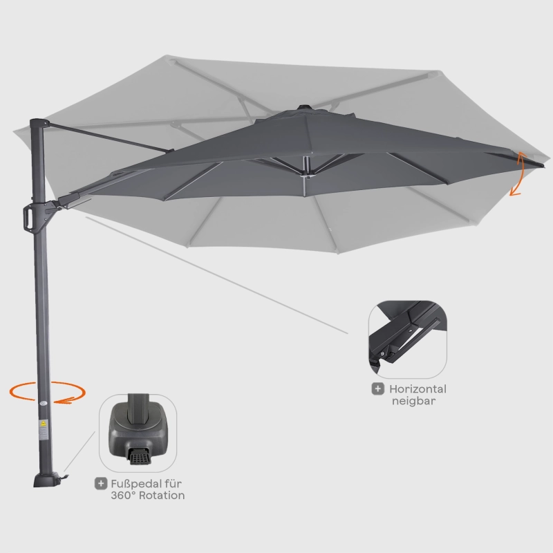 Siena Garden Sunset N+ Ampelschirm Ø 350 cm rund Saisonale Angebote