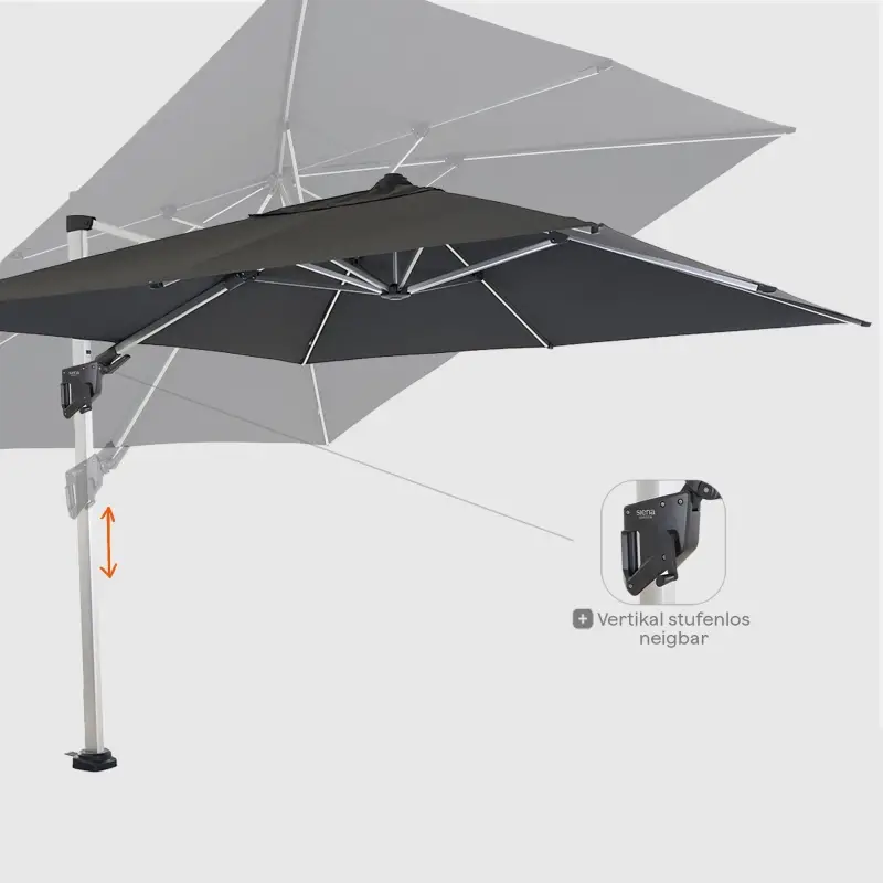 Siena Garden Vero N+ Ampelschirm 300x300 cm eckig Riesige Ersparnisse