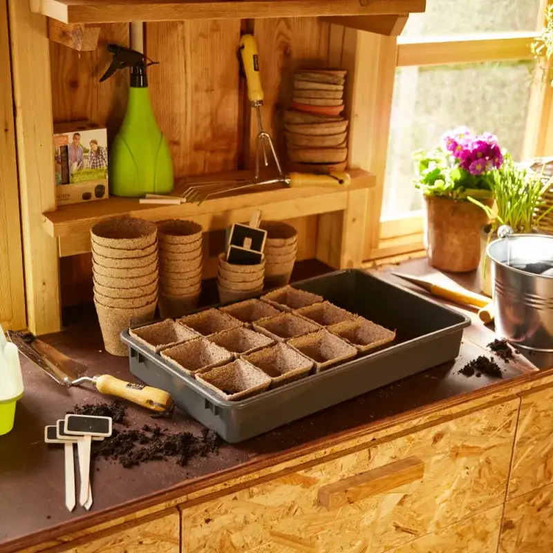 Siena Garden 12 Bio-Anzuchttöpfe Ø 8cm Kostenlose Rückgabe