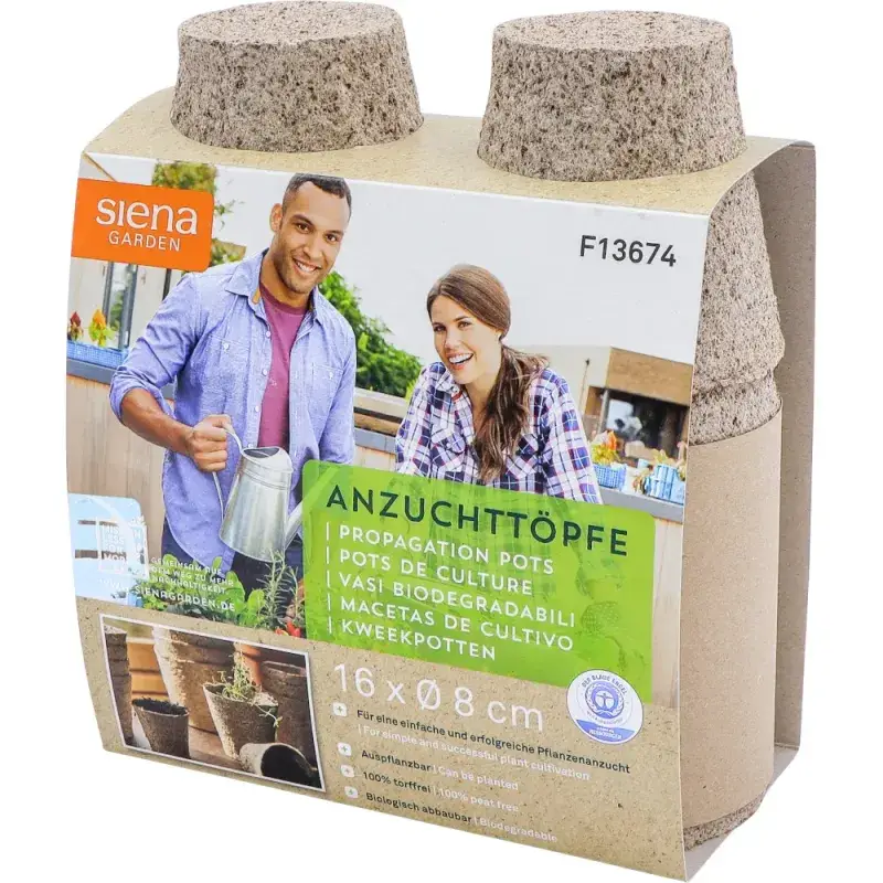 Siena Garden 16 Bio-Anzuchttöpfe Ø 8cm JETZT KAUFEN