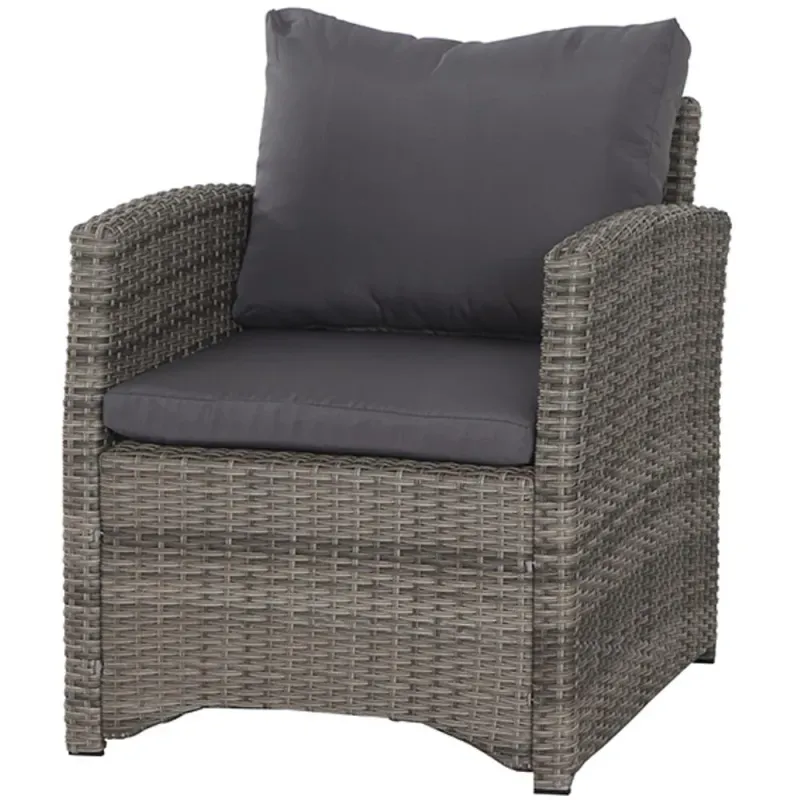 Siena Garden 3 Meter Geflechtstrang, doppel-halbrund, silber-grau Flash Sale