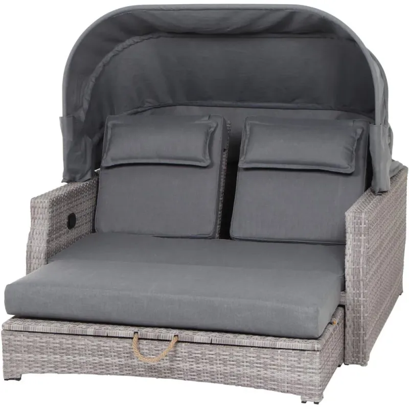 Siena Garden 3 Meter Geflechtstrang, doppel-halbrund, stone-grey Begrenztes Angebot