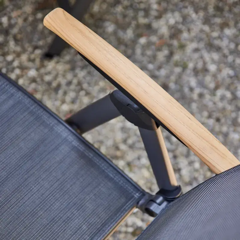 Siena Garden Savina XL Klappsessel RANOTEX® schwarz-silber Große Rabatte