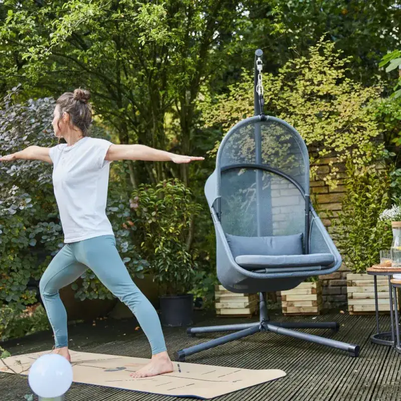 Siena Garden Yobaya Hängekorb Polyester Air-Mesh calm blue Räumungsverkauf