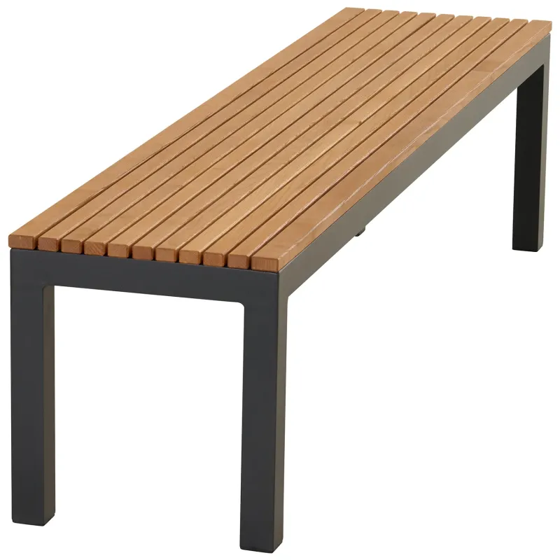 Siena Garden Bozen Bank ohne Rückenlehne 3-Sitzer Robinienholz FSC® 100% natur Jubiläumsangebot